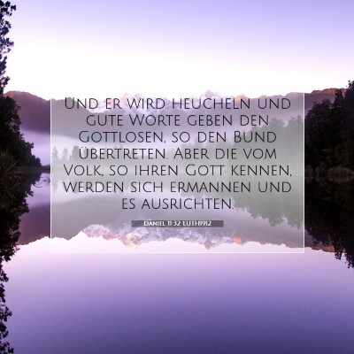 Picture 07 - Daniel 11:32 LUTH1912 - Und er wird heucheln und gute Worte geben den - Bible Verse Picture