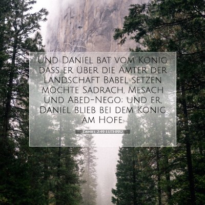 Picture 07 - Daniel 2:49 LUTH1912 - Und Daniel bat vom König, daß er über die - Bible Verse Picture