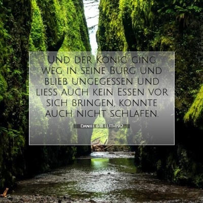 Picture 07 - Daniel 6:18 LUTH1912 - Und der König ging weg in seine Burg und blieb - Bible Verse Picture