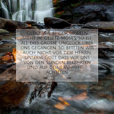 Picture 07 - Daniel 9:13 LUTH1912 - Gleichwie es geschrieben steht im Gesetz Mose's, - Bible Verse Picture