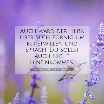 Picture 07 - Deuteronomium 1:37 LUTH1912 - Auch ward der HERR über mich zornig um - Bible Verse Picture