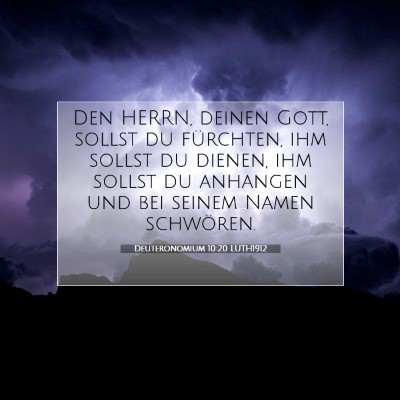 Picture 07 - Deuteronomium 10:20 LUTH1912 - Den HERRN, deinen Gott, sollst du fürchten, ihm - Bible Verse Picture
