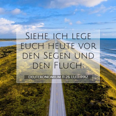 Picture 07 - Deuteronomium 11:26 LUTH1912 - Siehe, ich lege euch heute vor den Segen und den - Bible Verse Picture