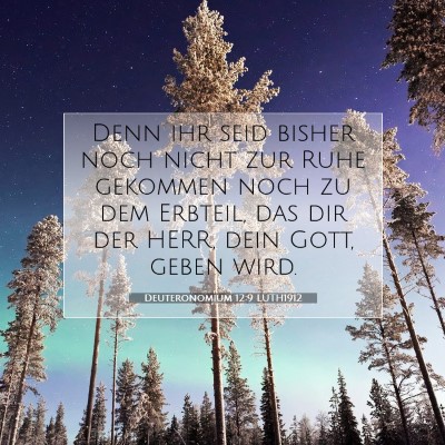Picture 07 - Deuteronomium 12:9 LUTH1912 - Denn ihr seid bisher noch nicht zur Ruhe gekommen - Bible Verse Picture