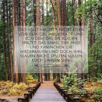 Picture 07 - Deuteronomium 14:7 LUTH1912 - Das sollt ihr aber nicht essen von dem, das - Bible Verse Picture