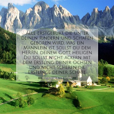 Picture 07 - Deuteronomium 15:19 LUTH1912 - Alle Erstgeburt, die unter deinen Rindern und - Bible Verse Picture