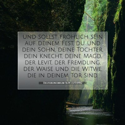 Picture 07 - Deuteronomium 16:14 LUTH1912 - und sollst fröhlich sein auf deinem Fest, du und - Bible Verse Picture