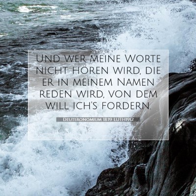 Picture 07 - Deuteronomium 18:19 LUTH1912 - Und wer meine Worte nicht hören wird, die er in - Bible Verse Picture