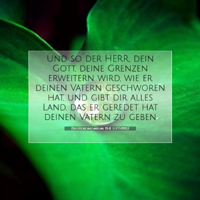 Picture 07 - Deuteronomium 19:8 LUTH1912 - Und so der HERR, dein Gott, deine Grenzen - Bible Verse Picture