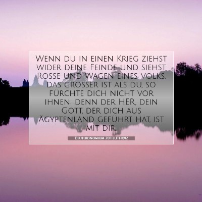 Picture 07 - Deuteronomium 20:1 LUTH1912 - Wenn du in einen Krieg ziehst wider deine Feinde - Bible Verse Picture