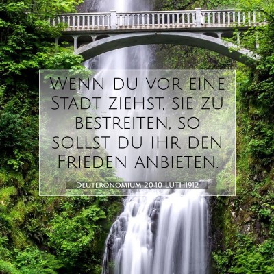 Picture 07 - Deuteronomium 20:10 LUTH1912 - Wenn du vor eine Stadt ziehst, sie zu bestreiten, - Bible Verse Picture