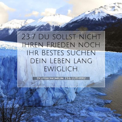 Picture 07 - Deuteronomium 23:6 LUTH1912 - 23:7 Du sollst nicht ihren Frieden noch ihr - Bible Verse Picture