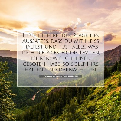 Picture 07 - Deuteronomium 24:8 LUTH1912 - Hüte dich bei der Plage des Aussatzes, daß du - Bible Verse Picture