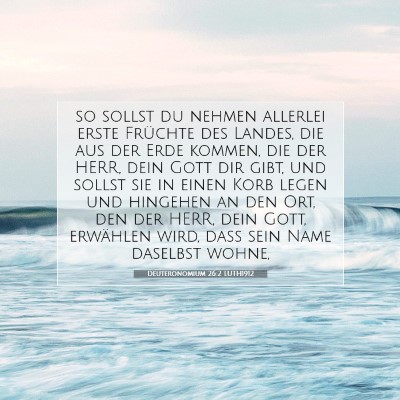 Picture 07 - Deuteronomium 26:2 LUTH1912 - so sollst du nehmen allerlei erste Früchte des - Bible Verse Picture