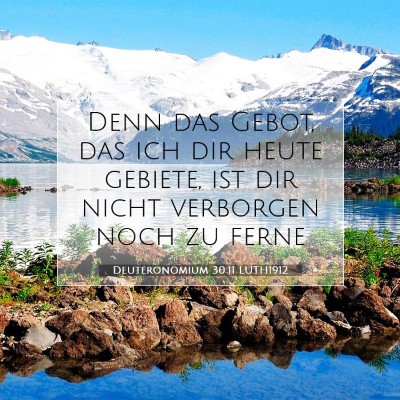 Picture 07 - Deuteronomium 30:11 LUTH1912 - Denn das Gebot, das ich dir heute gebiete, ist - Bible Verse Picture