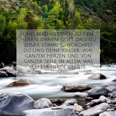 Picture 07 - Deuteronomium 30:2 LUTH1912 - und bekehrst dich zu dem HERRN, deinem Gott, daß - Bible Verse Picture