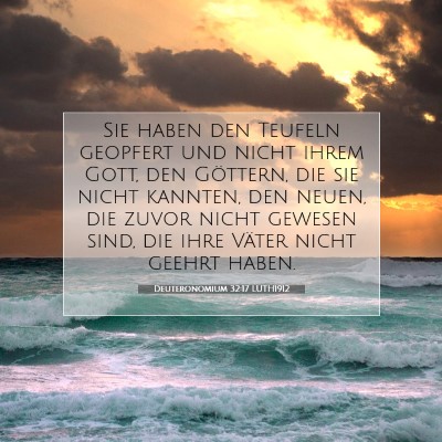 Picture 07 - Deuteronomium 32:17 LUTH1912 - Sie haben den Teufeln geopfert und nicht ihrem - Bible Verse Picture