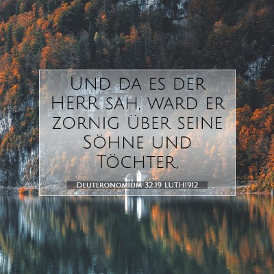 Picture 07 - Deuteronomium 32:19 LUTH1912 - Und da es der HERR sah, ward er zornig über - Bible Verse Picture