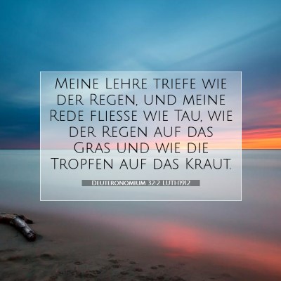 Picture 07 - Deuteronomium 32:2 LUTH1912 - Meine Lehre triefe wie der Regen, und meine Rede - Bible Verse Picture