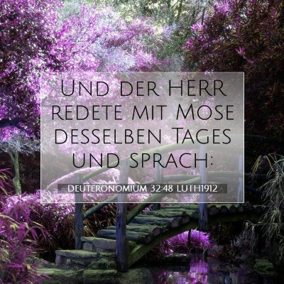 Picture 07 - Deuteronomium 32:48 LUTH1912 - Und der HERR redete mit Mose desselben Tages und - Bible Verse Picture
