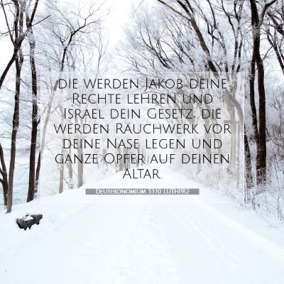 Picture 07 - Deuteronomium 33:10 LUTH1912 - die werden Jakob deine Rechte lehren und Israel - Bible Verse Picture