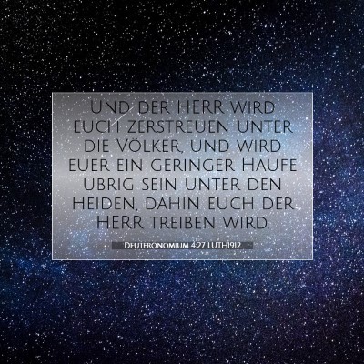 Picture 07 - Deuteronomium 4:27 LUTH1912 - Und der HERR wird euch zerstreuen unter die - Bible Verse Picture