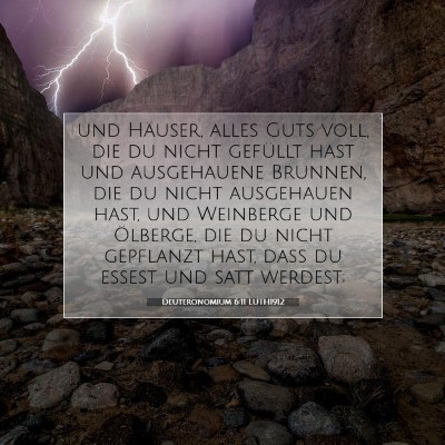 Picture 07 - Deuteronomium 6:11 LUTH1912 - und Häuser, alles Guts voll, die du nicht - Bible Verse Picture