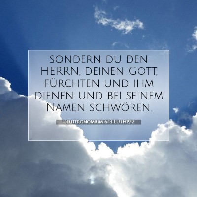Picture 07 - Deuteronomium 6:13 LUTH1912 - sondern du den HERRN, deinen Gott, fürchten und - Bible Verse Picture