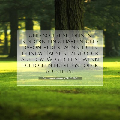 Picture 07 - Deuteronomium 6:7 LUTH1912 - und sollst sie deinen Kindern einschärfen und - Bible Verse Picture