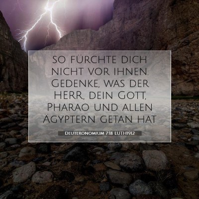 Picture 07 - Deuteronomium 7:18 LUTH1912 - so fürchte dich nicht vor ihnen. Gedenke, was - Bible Verse Picture