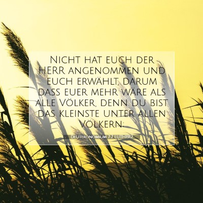 Picture 07 - Deuteronomium 7:7 LUTH1912 - Nicht hat euch der HERR angenommen und euch - Bible Verse Picture