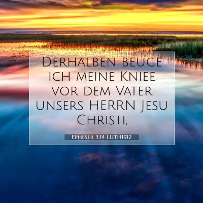 Picture 07 - Epheser 3:14 LUTH1912 - Derhalben beuge ich meine Kniee vor dem Vater - Bible Verse Picture