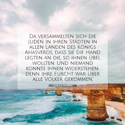 Picture 07 - Ester 9:2 LUTH1912 - Da versammelten sich die Juden in ihren Städten - Bible Verse Picture