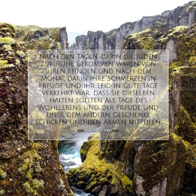 Picture 07 - Ester 9:22 LUTH1912 - nach den Tagen, darin die Juden zur Ruhe gekommen - Bible Verse Picture