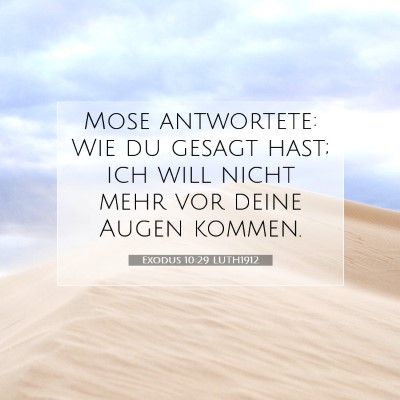 Picture 07 - Exodus 10:29 LUTH1912 - Mose antwortete: Wie du gesagt hast; ich will - Bible Verse Picture