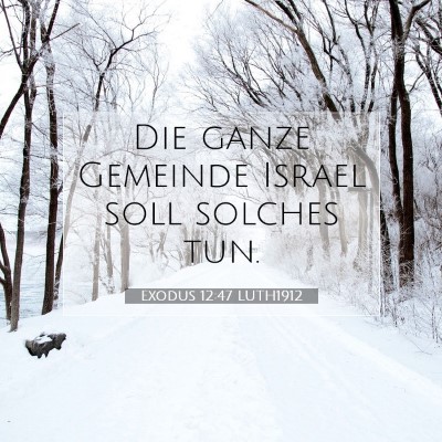 Picture 07 - Exodus 12:47 LUTH1912 - Die ganze Gemeinde Israel soll solches - Bible Verse Picture