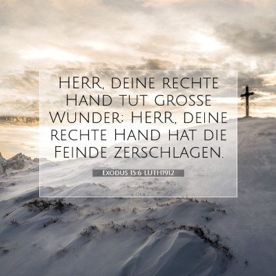 Picture 07 - Exodus 15:6 LUTH1912 - HERR, deine rechte Hand tut große Wunder; HERR, - Bible Verse Picture