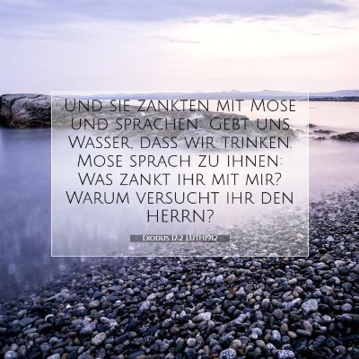 Picture 07 - Exodus 17:2 LUTH1912 - Und sie zankten mit Mose und sprachen: Gebt uns - Bible Verse Picture