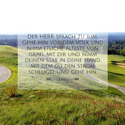 Picture 07 - Exodus 17:5 LUTH1912 - Der HERR sprach zu ihm: Gehe hin vor dem Volk und - Bible Verse Picture
