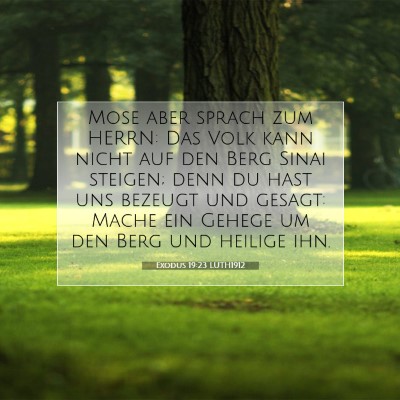 Picture 07 - Exodus 19:23 LUTH1912 - Mose aber sprach zum HERRN: Das Volk kann nicht - Bible Verse Picture
