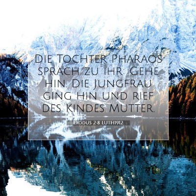 Picture 07 - Exodus 2:8 LUTH1912 - Die Tochter Pharaos sprach zu ihr: Gehe hin. Die - Bible Verse Picture