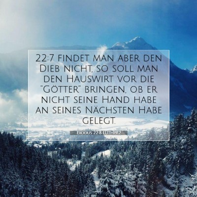 Picture 07 - Exodus 22:8 LUTH1912 - 22:7 findet man aber den Dieb nicht, so soll man - Bible Verse Picture