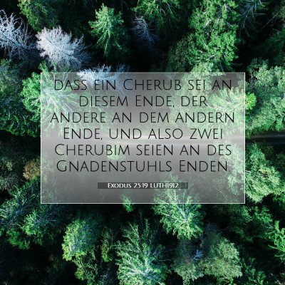 Picture 07 - Exodus 25:19 LUTH1912 - daß ein Cherub sei an diesem Ende, der andere an - Bible Verse Picture