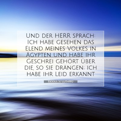 Picture 07 - Exodus 3:7 LUTH1912 - Und der HERR sprach: Ich habe gesehen das Elend - Bible Verse Picture