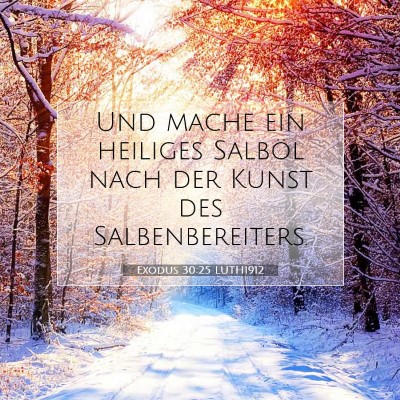 Picture 07 - Exodus 30:25 LUTH1912 - Und mache ein heiliges Salböl nach der Kunst des - Bible Verse Picture