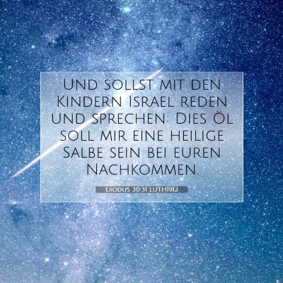 Picture 07 - Exodus 30:31 LUTH1912 - Und sollst mit den Kindern Israel reden und - Bible Verse Picture