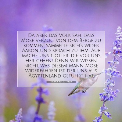 Picture 07 - Exodus 32:1 LUTH1912 - Da aber das Volk sah, daß Mose verzog, von dem - Bible Verse Picture