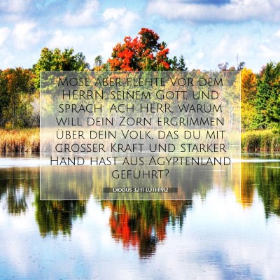 Picture 07 - Exodus 32:11 LUTH1912 - Mose aber flehte vor dem HERRN, seinem Gott, und - Bible Verse Picture