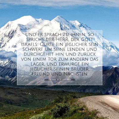 Picture 07 - Exodus 32:27 LUTH1912 - Und er sprach zu ihnen: So spricht der HERR, der - Bible Verse Picture