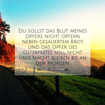 Picture 07 - Exodus 34:25 LUTH1912 - Du sollst das Blut meines Opfers nicht opfern - Bible Verse Picture